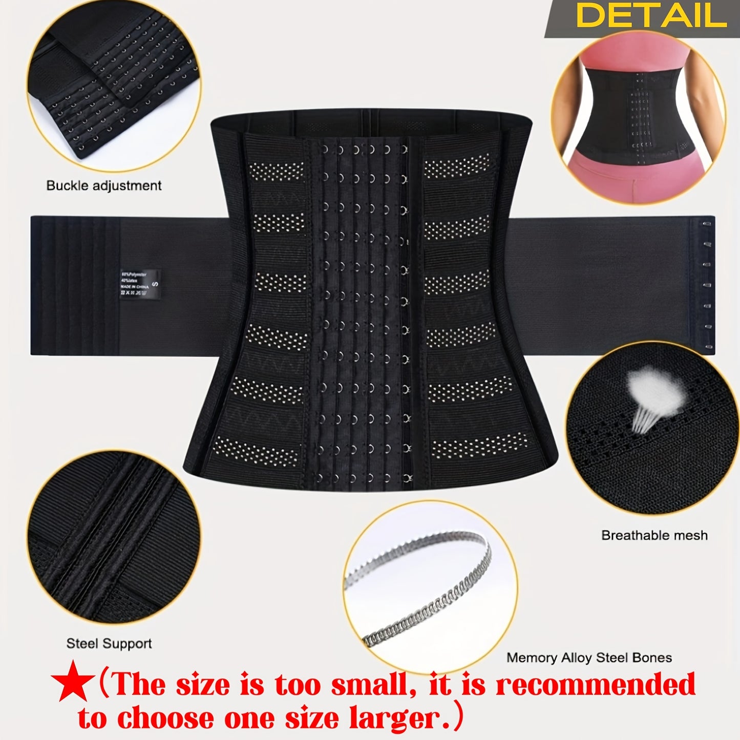 SlimWeave Adjustable Waist Shaper – Medium Control Posture Enhancer