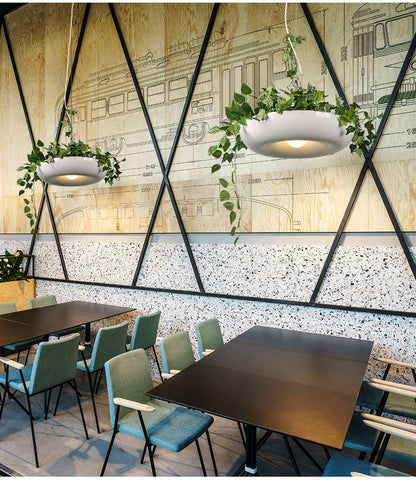 Scandi Flower Pot Loft Pendant – Bedroom & Dining Room Suspension Light