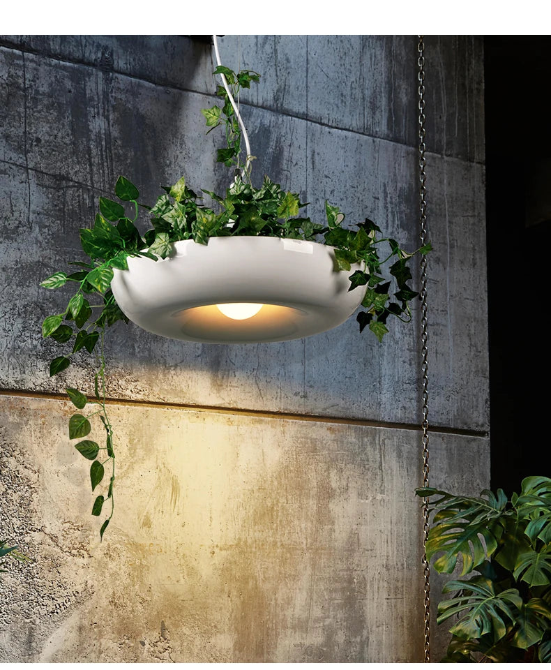 Scandi Flower Pot Loft Pendant – Bedroom & Dining Room Suspension Light