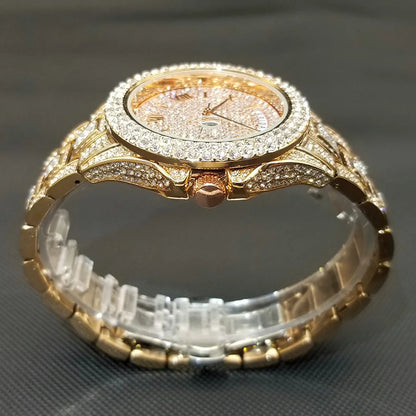 Royal Frosted Gold Diamond Timepiece