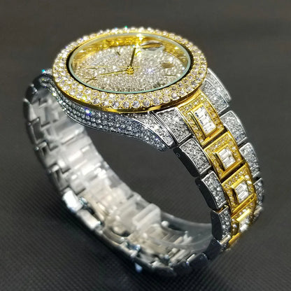 Royal Frosted Gold Diamond Timepiece