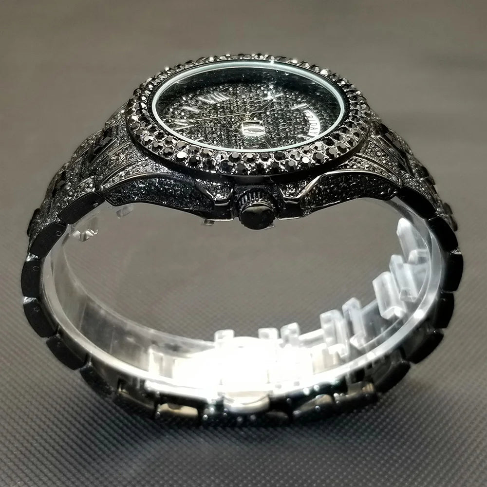 Royal Frosted Gold Diamond Timepiece