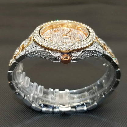 Royal Frosted Gold Diamond Timepiece