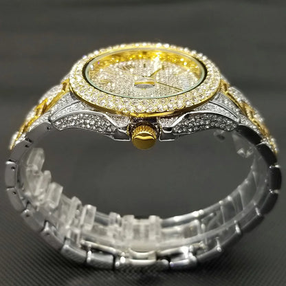 Royal Frosted Gold Diamond Timepiece