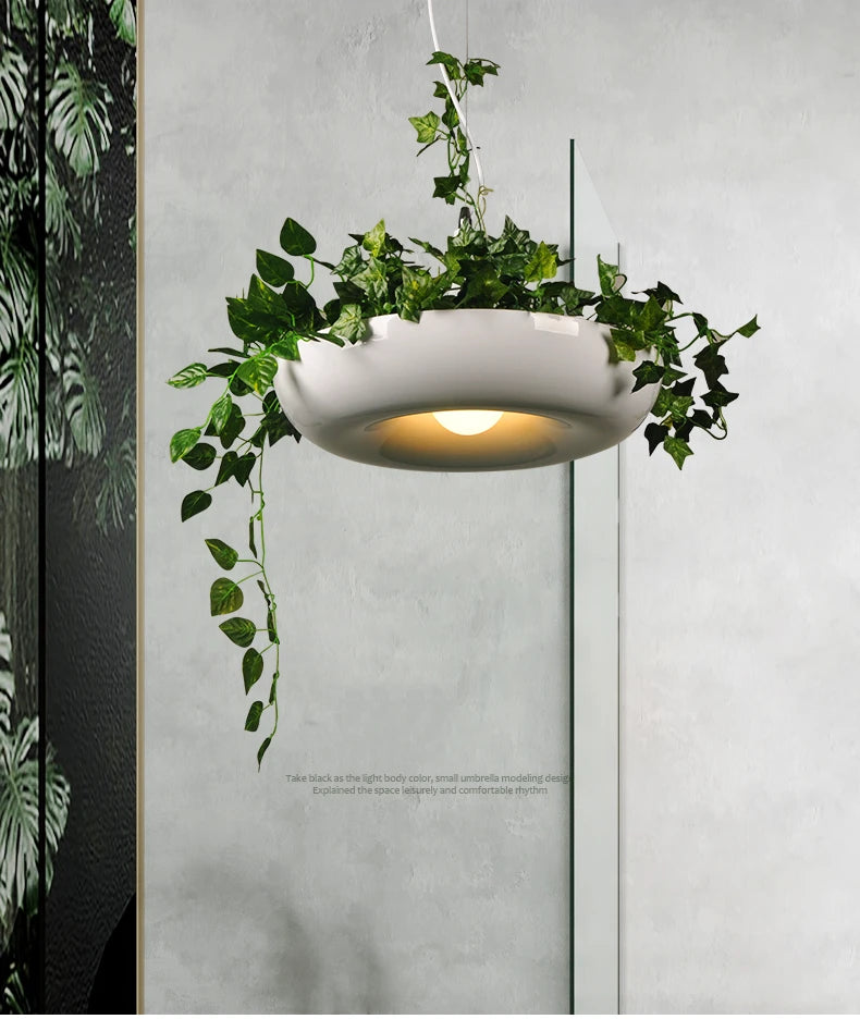 Scandi Flower Pot Loft Pendant – Bedroom & Dining Room Suspension Light