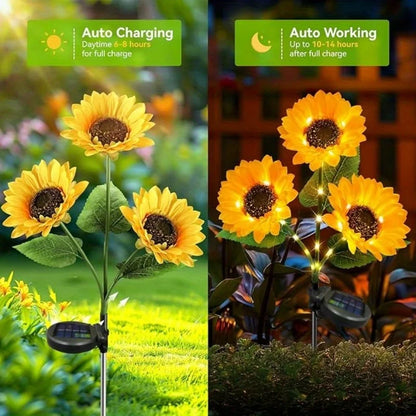 SunPetal 3-LED Solar Flower Lights
