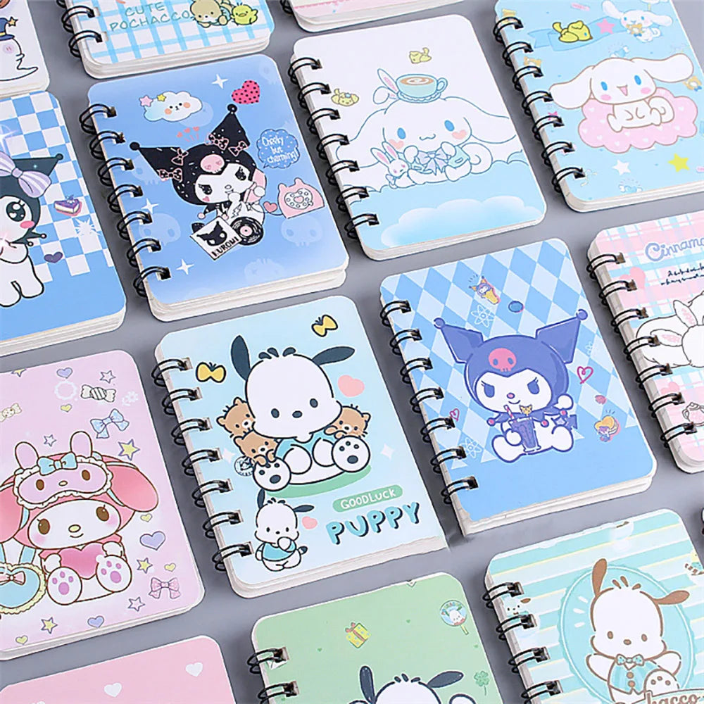 Cute Sanrio A7 Coil Notebook Pack – Kids’ Holiday Gift Set