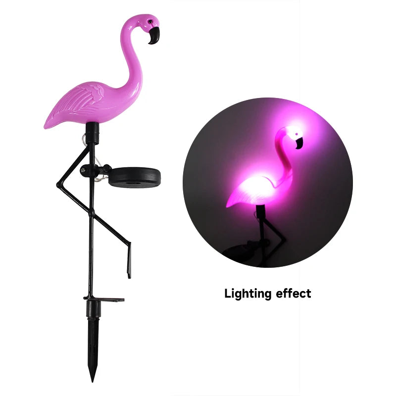 Elegant Flamingo Solar LED Light – Outdoor Waterproof Garden Pathway Ornament