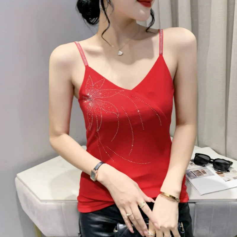 Shiny Cartoon Mesh Off-Shoulder Tee – Summer Sparkle Women’s Top