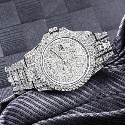 Royal Frosted Gold Diamond Timepiece