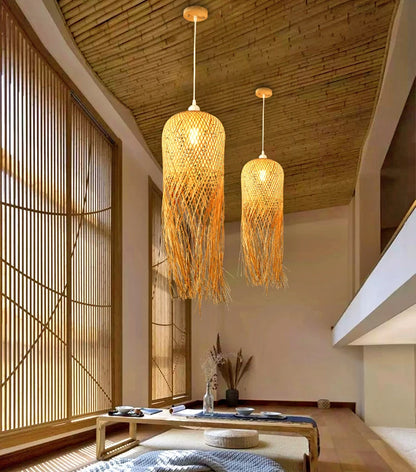 Orient Bamboo Harmony Ceiling Lamp – Zen Lounge & Bistro Lighting