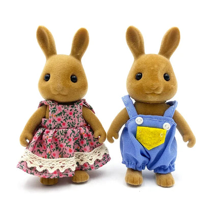 Simulação em miniatura Forest Family Doll, Rena, Panda, Figuras animais, Mobiliário, Natal, Presentes de aniversário, Dollhouse,