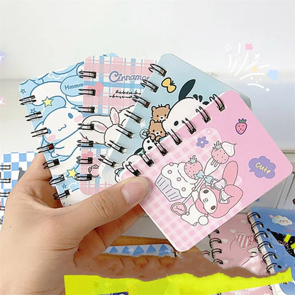 Cute Sanrio A7 Coil Notebook Pack – Kids’ Holiday Gift Set