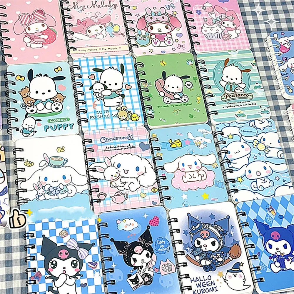 Cute Sanrio A7 Coil Notebook Pack – Kids’ Holiday Gift Set