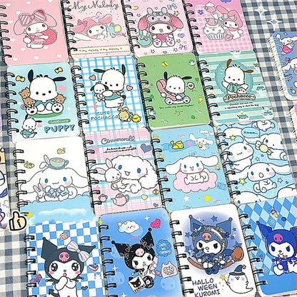Cute Sanrio A7 Coil Notebook Pack – Kids’ Holiday Gift Set