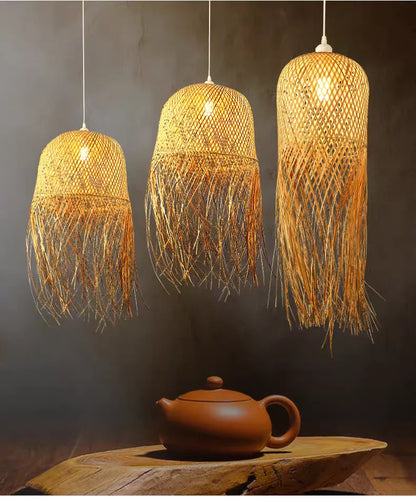 Orient Bamboo Harmony Ceiling Lamp – Zen Lounge & Bistro Lighting