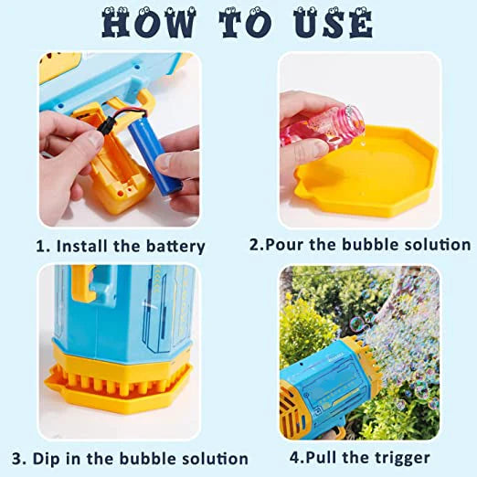 Bubble Blaster, Soap Gun, Kids Toy, Light-Up, Christmas Gift
