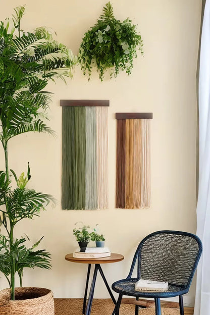 Natural Charm Macramé Shelf Set – Bohemian Wall Art for Home & Nursery