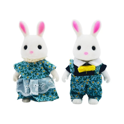 Simulação em miniatura Forest Family Doll, Rena, Panda, Figuras animais, Mobiliário, Natal, Presentes de aniversário, Dollhouse,