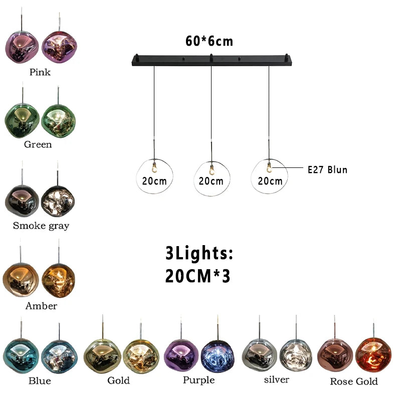 MoltenWave LED Suspension Lamp for Living Room & Café Décor