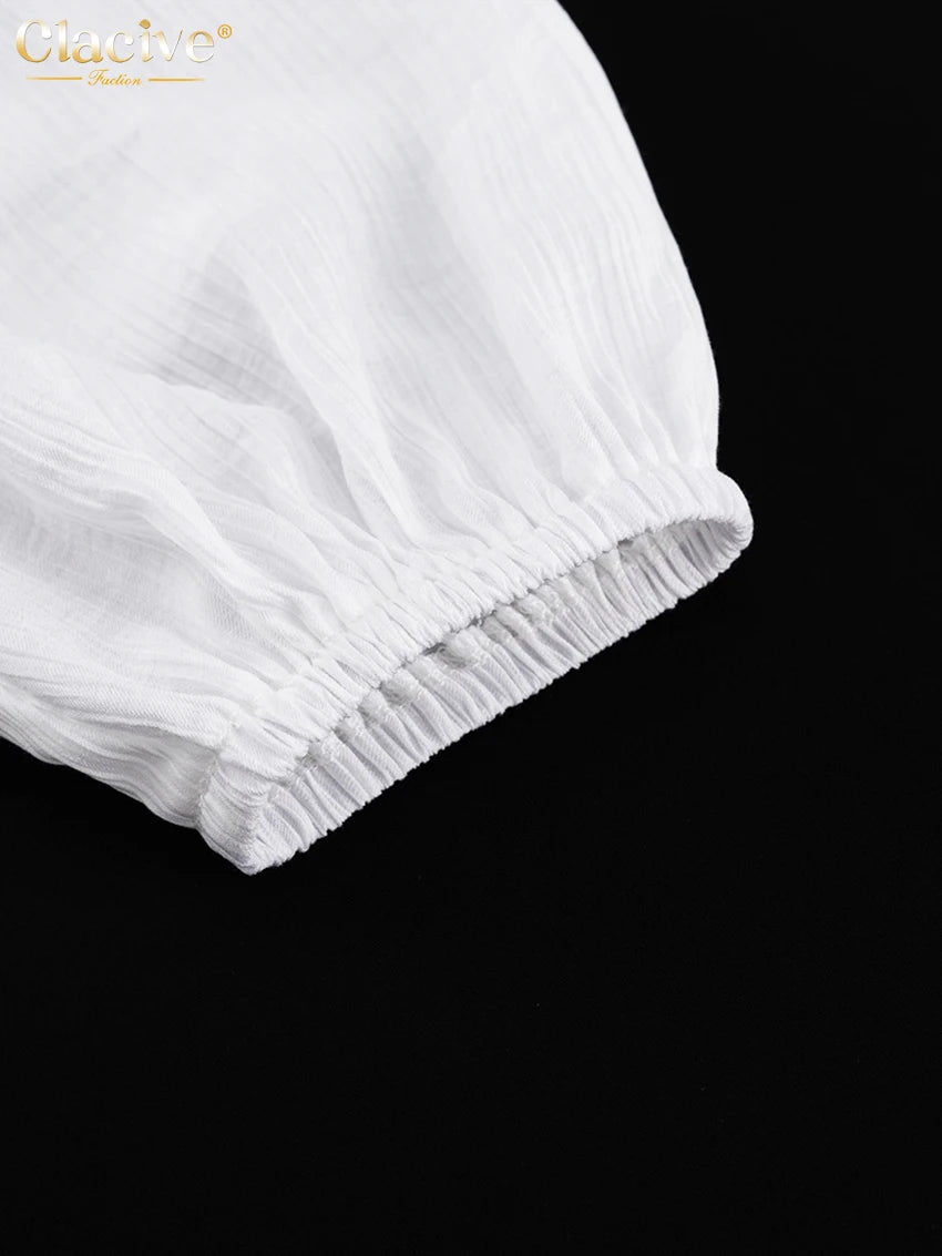 Elegant Essence White V-Neck Midi Dress – Chic Summer Party Style