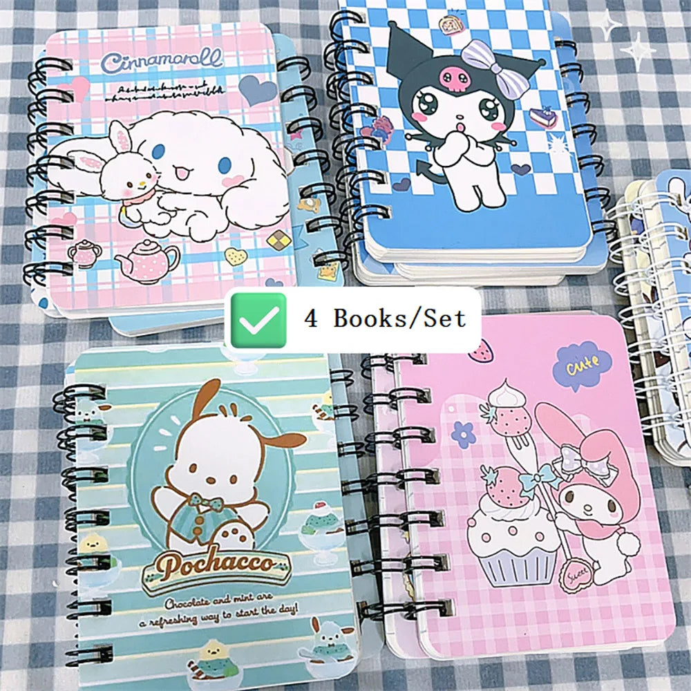 Cute Sanrio A7 Coil Notebook Pack – Kids’ Holiday Gift Set