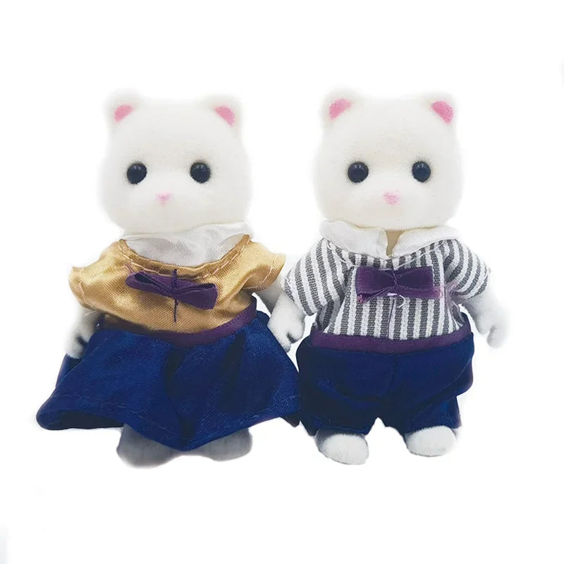 Simulação em miniatura Forest Family Doll, Rena, Panda, Figuras animais, Mobiliário, Natal, Presentes de aniversário, Dollhouse,