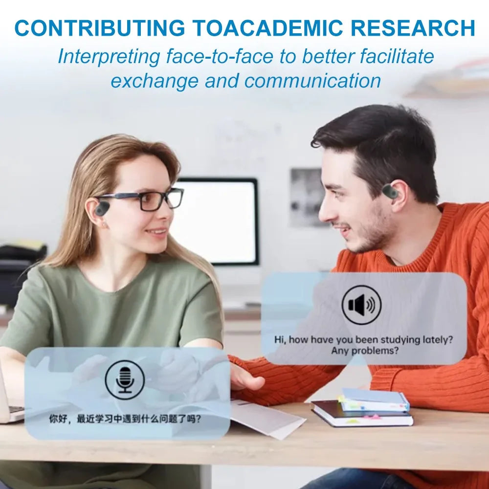 keywords: AI Translator Earbuds, Real-Time Translation Headphones, Bluetooth Business Earbuds