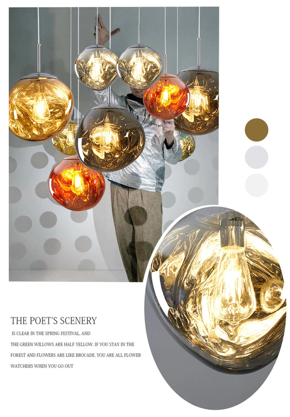 MoltenWave LED Suspension Lamp for Living Room & Café Décor