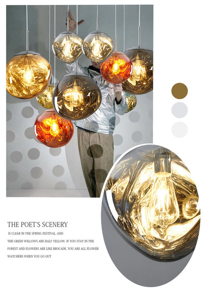 MoltenWave LED Suspension Lamp for Living Room & Café Décor