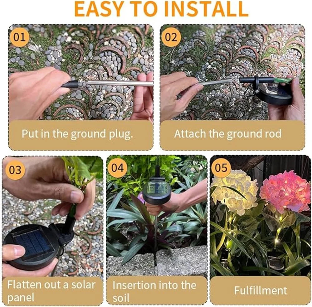 HydraGlow Solar Flower Lights – Decorative Outdoor LED Garden Lights for Pathways & Patios