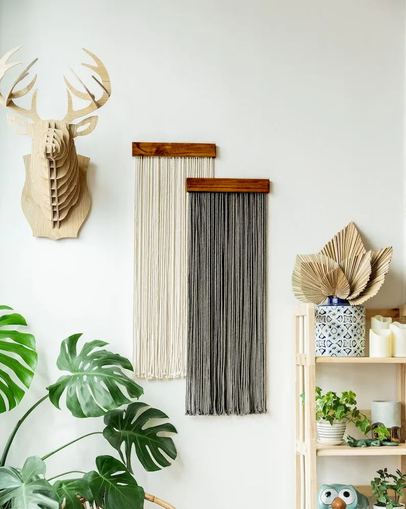 Natural Charm Macramé Shelf Set – Bohemian Wall Art for Home & Nursery