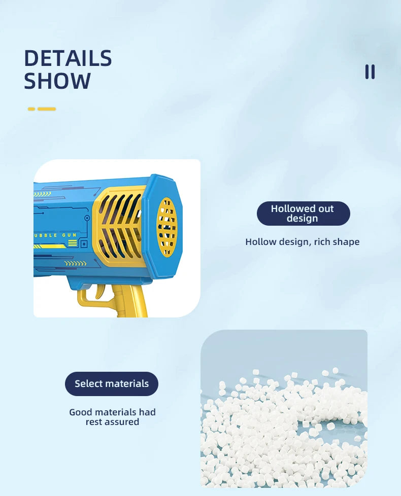 Bubble Blaster, Soap Gun, Kids Toy, Light-Up, Christmas Gift