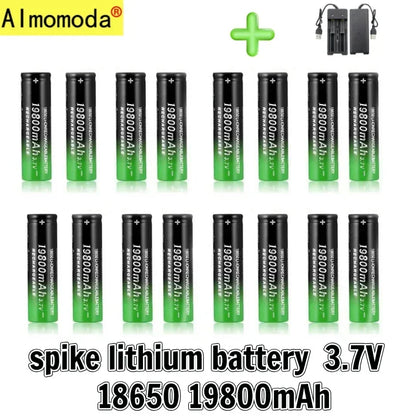 UltraVolt Pro 18650 3.7V Lithium-Ion Rechargeable Battery Pack with Fast Charger