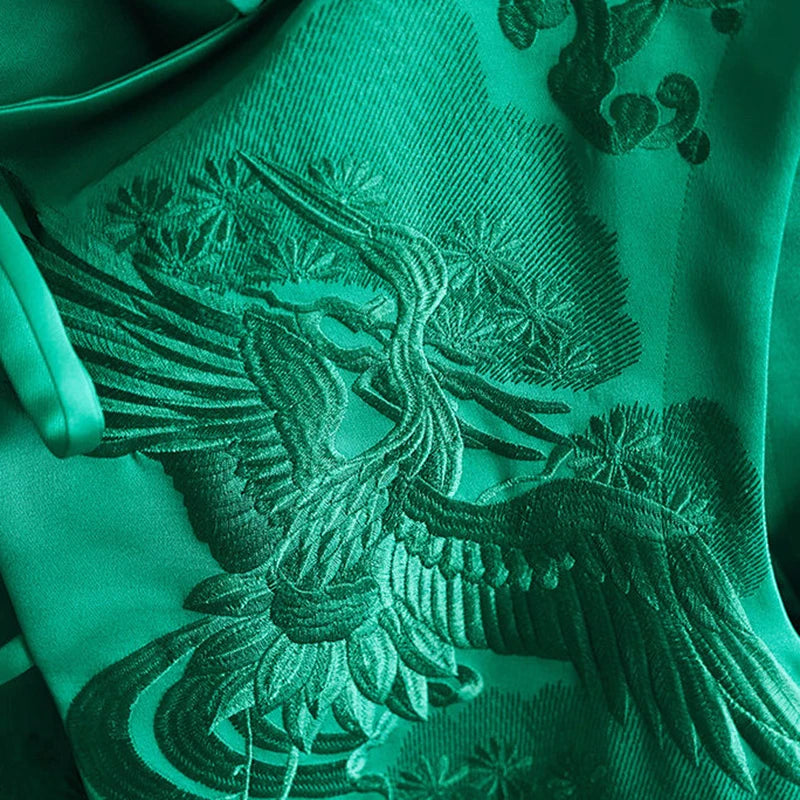 Floral Crane Laced Oriental Style Women’s Waistcoat