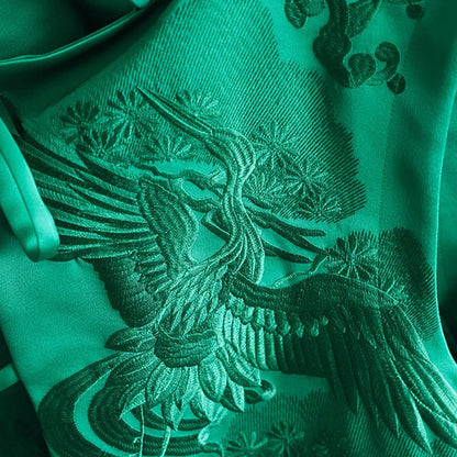 Floral Crane Laced Oriental Style Women’s Waistcoat