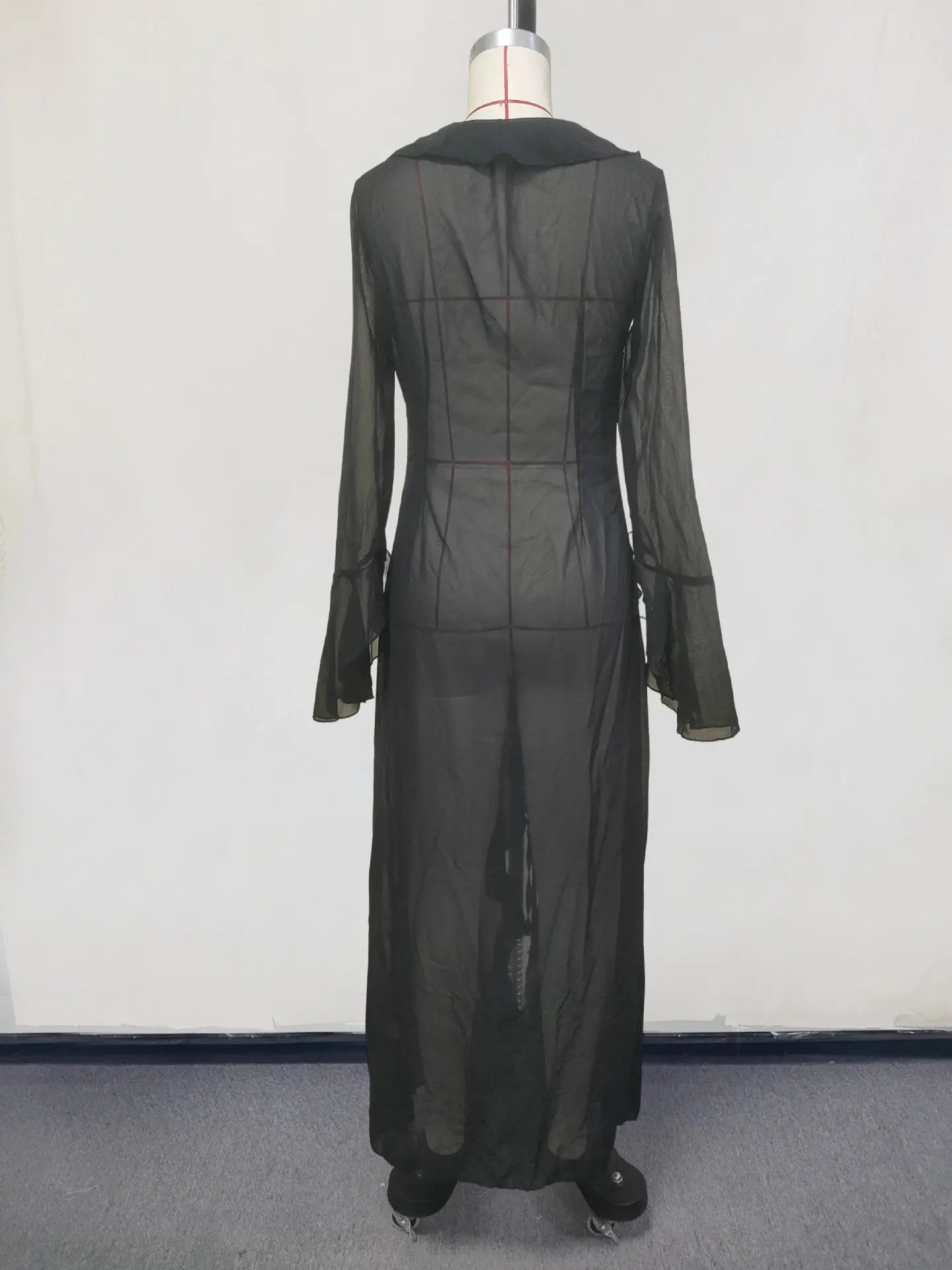 Sunkissed Elegance Chiffon Beach Dress – Black & White Summer Style