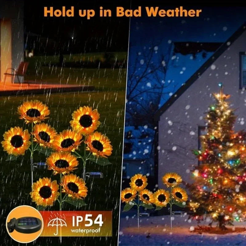 SunPetal 3-LED Solar Flower Lights