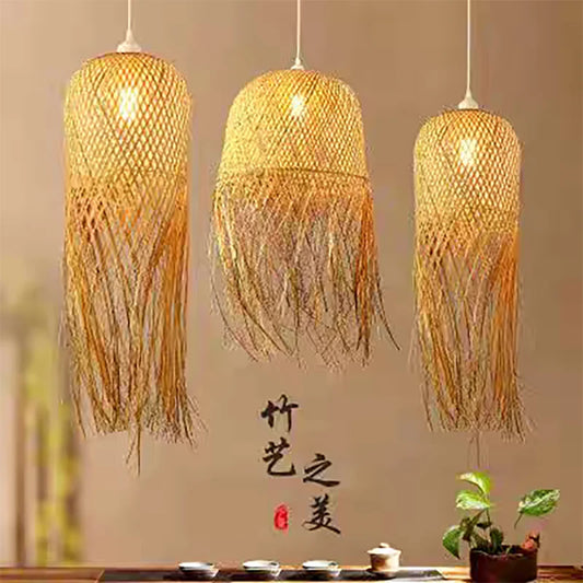 Orient Bamboo Harmony Ceiling Lamp – Zen Lounge & Bistro Lighting