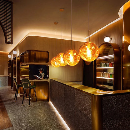 MoltenWave LED Suspension Lamp for Living Room & Café Décor