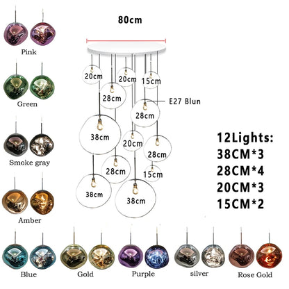 MoltenWave LED Suspension Lamp for Living Room & Café Décor