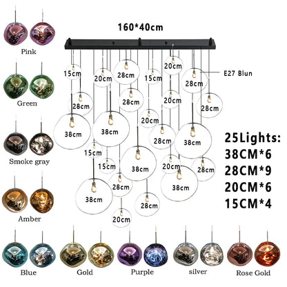 MoltenWave LED Suspension Lamp for Living Room & Café Décor