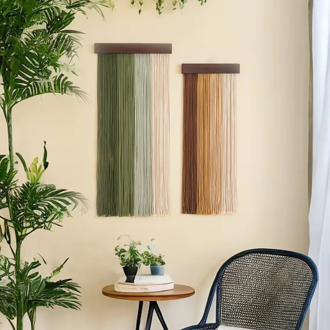 Natural Charm Macramé Shelf Set – Bohemian Wall Art for Home & Nursery