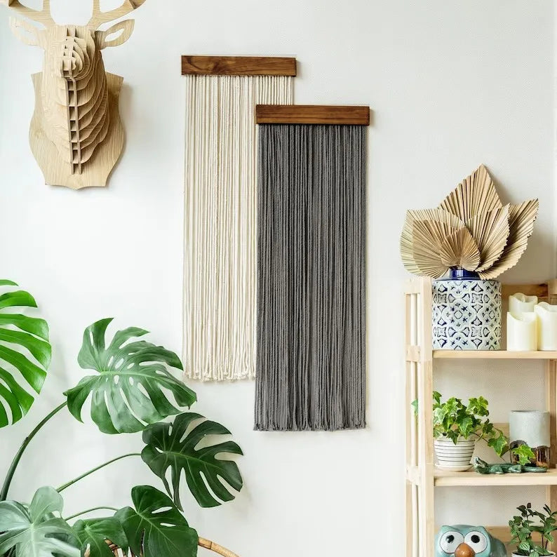 Natural Charm Macramé Shelf Set – Bohemian Wall Art for Home & Nursery