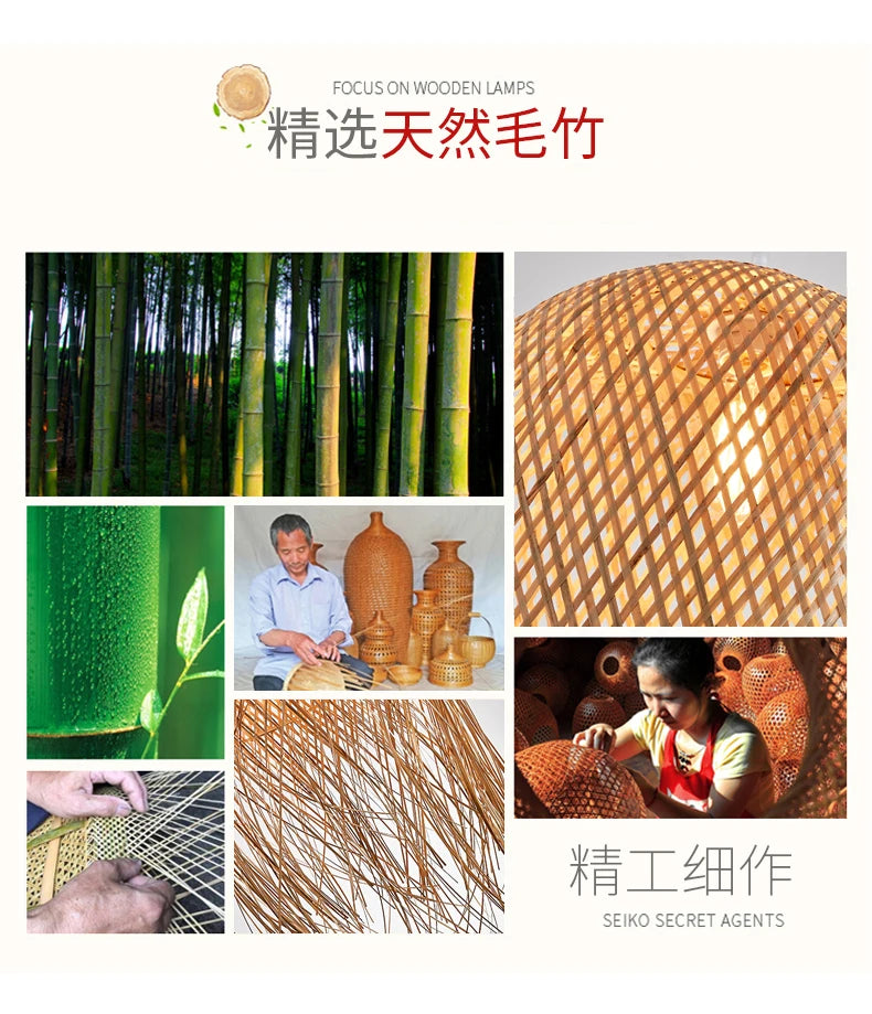 Orient Bamboo Harmony Ceiling Lamp – Zen Lounge & Bistro Lighting