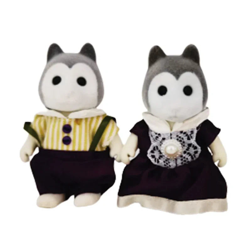 Simulação em miniatura Forest Family Doll, Rena, Panda, Figuras animais, Mobiliário, Natal, Presentes de aniversário, Dollhouse,