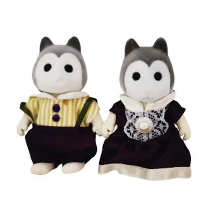 Simulação em miniatura Forest Family Doll, Rena, Panda, Figuras animais, Mobiliário, Natal, Presentes de aniversário, Dollhouse,