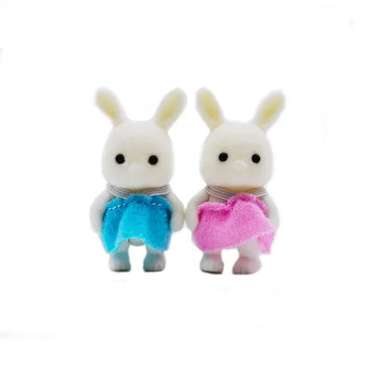 Simulação em miniatura Forest Family Doll, Rena, Panda, Figuras animais, Mobiliário, Natal, Presentes de aniversário, Dollhouse,