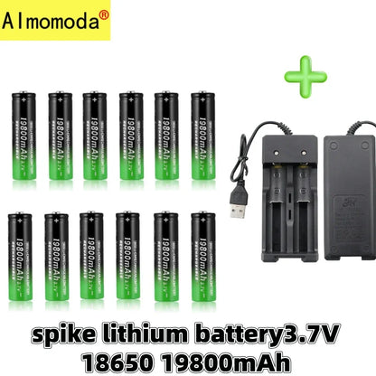 UltraVolt Pro 18650 3.7V Lithium-Ion Rechargeable Battery Pack with Fast Charger