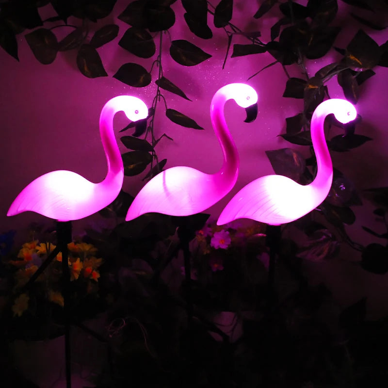 Elegant Flamingo Solar LED Light – Outdoor Waterproof Garden Pathway Ornament